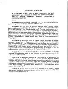 First page of Resolution No. 01-24-19B, the City’s copy