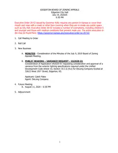 First page of the agenda
