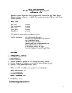 First page of the minutes