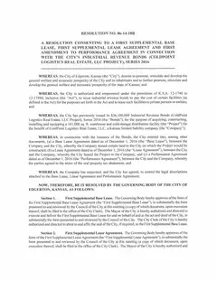 First page of Resolution No. 06-14-18B, the City’s copy