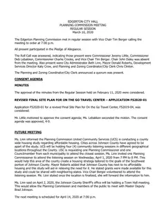 First page of the minutes