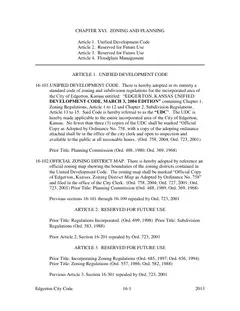 First page of the adopted Chapter XVI