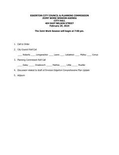First page of the agenda
