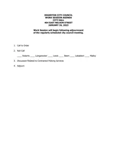 First page of the agenda