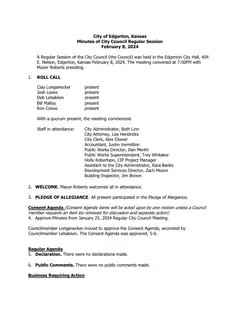 First page of the minutes
