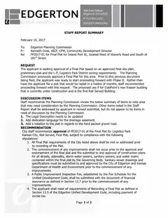 First page of the agenda packet a