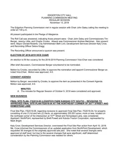 First page of the minutes