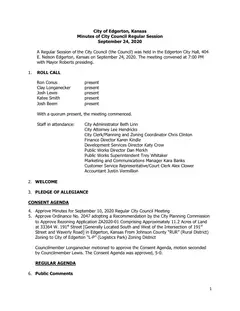 First page of the minutes