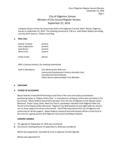 First page of the minutes