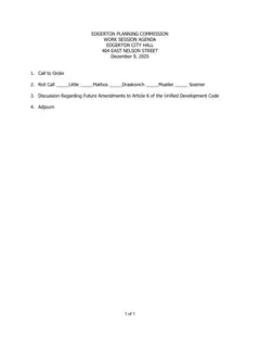 First page of the agenda