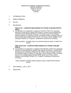 First page of the agenda