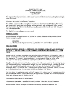 First page of the minutes