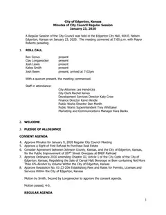 First page of the minutes