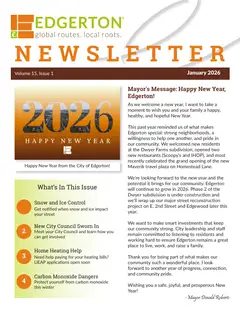 First page of January 2026 Newsletter