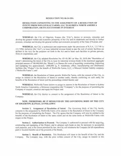 First page of Resolution No. 06-14-18A, the City’s copy