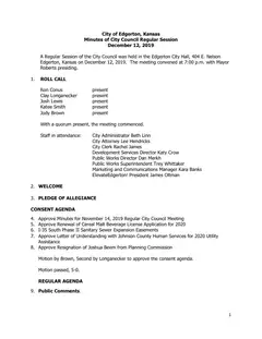 First page of the minutes