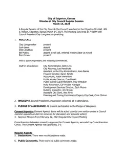 First page of the minutes