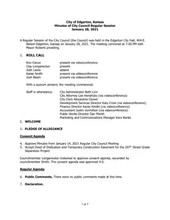 First page of the minutes
