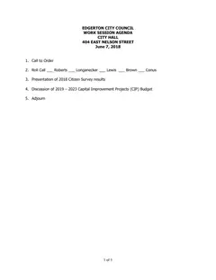 First page of the agenda