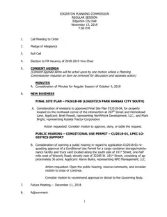 First page of the agenda packet
