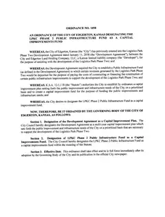 First page of Ordinance No. 1098, the City’s copy