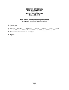 First page of the agenda
