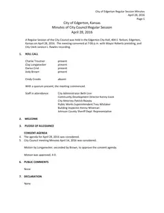 First page of the minutes
