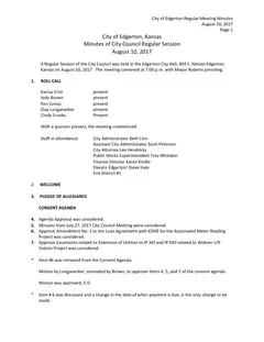 First page of the minutes