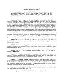 First page of Resolution No. 09-10-20A, the City’s copy