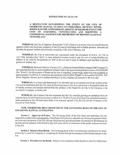 First page of Resolution No. 02-23-17B, the City’s copy