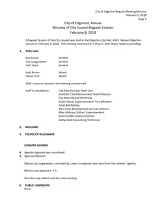 First page of the minutes