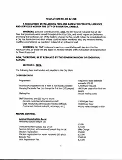 First page of Resolution No. 08-12-21B, the City’s copy