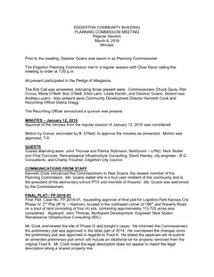 First page of the minutes