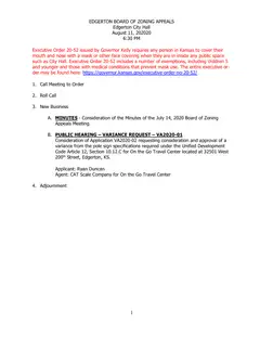 First page of the agenda