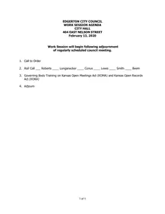 First page of the agenda