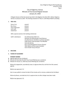 First page of the minutes