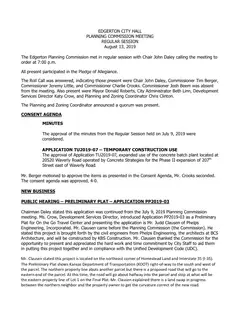 First page of the minutes