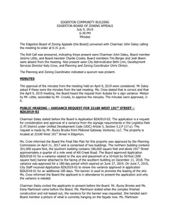 First page of the minutes