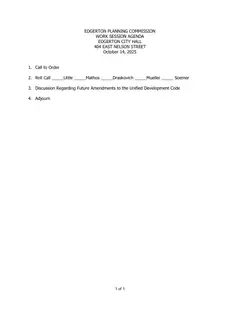 First page of the agenda