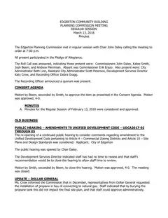 First page of the minutes