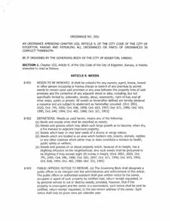 First page of Ordinance No. 2051, the City’s copy