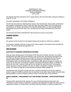 First page of the minutes