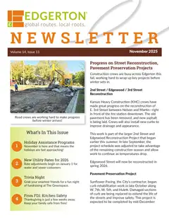 First page of November 2025 Newsletter