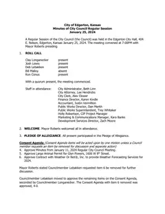 First page of the minutes