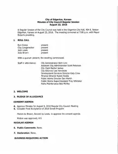 First page of the minutes