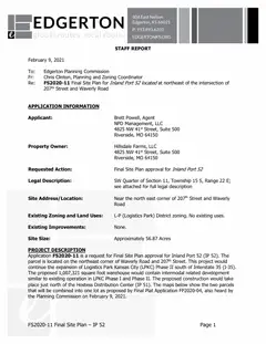 First page of the agenda packet part 2