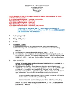 First page of the agenda