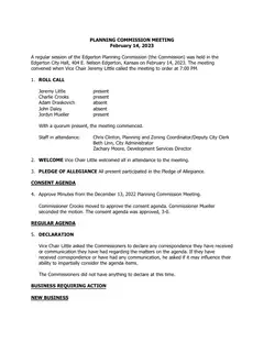 First page of the minutes