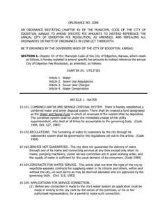 First page of Ordinance No. 2088, the City’s copy