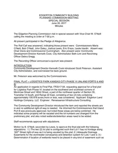 First page of the minutes